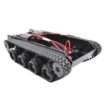 rc탱크 경량 충격 흡수 탱크 고무 크롤러 자동차 섀시 키트 추적 차량 rc 탱크, 검은색
