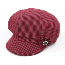 여성썬캡 여름농사모자 중년여성모자 할머니모자 어머니 숙녀 봄 가을 가을 ​​패션 및 노인 봄, 프리 사이즈 (56-58cm), 작은 정방형(와인 레드)