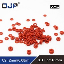 10 개/몫 레드 실리콘 링 실리콘/VMQ O OD5/6/7/8/9/10/11/12/13*2mm 두께 고무 씰 가스켓 오일 와셔, 13x9x2mm, 30 pieces