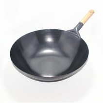 중화요리 철 북경팬 튀김팬 볶음팬, 나무손잡이30cm