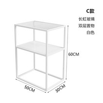 거실 사이드테이블 소파테이블 테이블 협탁 보조 티테이블 침대 커피 미니 간이 탁자, C타입화이트50*30*60CM