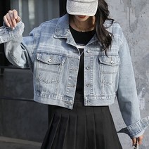 루즈핏 여성 청자켓 데님재킷 점퍼 간절기 하늘비즈 C10 K622Z975