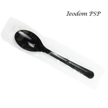 (11시 오늘출발 상품) 블랙 검정 일회용숟가락 일회용스푼 일회용수저, 3개, 100개입