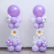 [피앤비유니티] 축제행사파티용대형풍선기둥세트 9종 데이지 크라운 올리브 수술, 06)축제행사 파티용 대형풍선기둥세트-보라