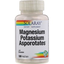 Solaray Magnesium Potassium Asporotates 베지 캡슐 120정 2팩