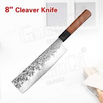 정육칼 단조 탄소강 요리사 나이프 주방 칼 날카로운 일본 나 키리 쵸퍼 슬라이싱 유틸리티 요리 절단, [01] A