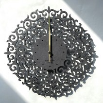 빈티지 인테리어 무소음 거실용 벽시계/집들이 개업식 이사 카페 각인 선물용, 블랙, 문구변경(나눔손글씨펜)