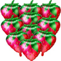 생일 풍선 레터링 파티룸 10Pcs 딸기 달콤한 호일 헬륨풍선 브라이덜샤워, 01 초콜렛