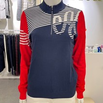 엘르골프 [2001안양점] 가슴스트라이프 로고 방풍 반집업 스웨터