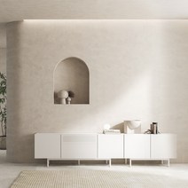 한샘 디어 오보에 거실장 세트 220cm (거실장 140cm + 보조수납장 83cm) (2종 택1), 화이트(A)