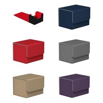 GHSHOP 6x 내구성 카드 데크 상자 스토리지 주최자 홀더 디스플레이 자석 폐쇄 컨테이너 소장품 tcg mtg 카드용 100 카드, PU, 여러 가지 빛깔의