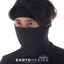이호토 여름 오픈바라클라바 오리지날 쿨 냉감 자외선차단 낚시 골프 바이크 오토바이, 블랙