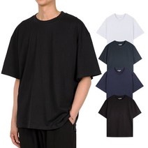 지스캇 오가닉 코튼 남녀공용 리얼 오버핏 반팔 티셔츠