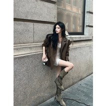 패딩 자켓 실제 샷 실제 가격 멋진 콧대 가죽 정장 재킷 여성 스러움 튀긴 거리 잘 탑