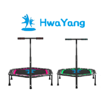 [바투트램펄린커버] [옵션 6종] 화양스포츠 1인용 대형 성인 가정용 점핑 다이어트 트램폴린 방방이 household trampoline, [TYPE A] 원형(40inch) - 핑크