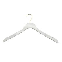 43.2cm NAHANCO 슬림라인 나무 셔츠/옷걸이 - 고광택 화이트 골드 396261