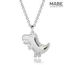 마베주얼리 티라노 실버 미아방지목걸이, kids-기본체인(도금추가)