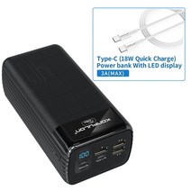 가성비 호환 외부 배터리 충전기 양방향 고속 보조베터리 C타입 PD 20W 40000mAh 18W QC 3.0, 08 15W PD Digital 2