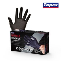 [디어제스트]_테이팩스 니트릴장갑 블랙(소)-100매 미용실 작업용 청용 라텍스★★★★★, ▦▦▦이 상품으로 구매할래요
