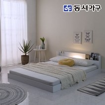 동서가구 네오 마이미 LED 조명 저상형 슈퍼싱글 퀸 침대 매트리스, 슈퍼싱글 침대프레임, 프레임만, 화이트