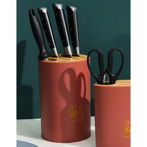 칼블럭세트 칼 꽂이 거치대 보관함 케이스 걸이 식도 빵칼 과도 수납 정리 함 통 핑크