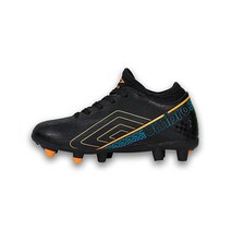 Umbro 스피리토 청소년 단단한 그라운드 축구화 블랙/오렌지/블루. 445762, 6 Big Kid, Black/Orange/Blue, 6 Big Kid