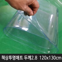 명성 두께 2.8mm 투명고무판 투명매트 120x130cm 데스크매트, 두께 2.8mm투명매트