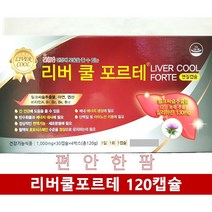 리버 쿨 포르테 120캡슐x1박스 밀크씨슬추출물 엽산, 1박스, 120캡슐
