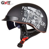 스냅백 오토바이 스크린 스펙타클 클래식 반모 헬멧, R