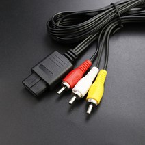 JCD 1.8M N64 오디오 TV 비디오 어댑터 코드 AV 케이블 게임 큐브용 RCA NGC SNES 악세사리, 한개옵션1, 한개옵션0