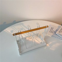 컵홀더 흰색 금속 물컵 트레이가 있는 배수 가정용 주방 바 연철 컵 홀더, 없음, 1.White - Plastic Tray