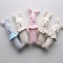 기타 바보사랑[꿈꾸는두부]날아라미쎄스깡 오가닉토끼 딸랑이인형 만들기 13cm 솜포함, 부엉이