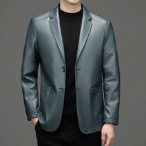 REZENZI 남자 가죽 자켓 남성 캐주얼