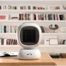 소형 캠핑 팬히터 사무실 가정용 휴대용 온풍기 히터, 화이트 시간 조절 (길이 2m) + 온도 조절