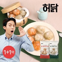 [허닭] 속보이는 얇은피 닭가슴살 만두 180g 2종 1+1팩, 선택:01.닭가슴살 만두 1+1팩