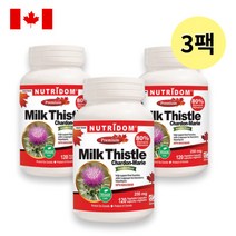 (3팩 특가세트) 뉴트리돔 고농축 밀크시슬 250mg 120정 식물성캡슐 실리마린80% 밀크씨슬 간건강 N155