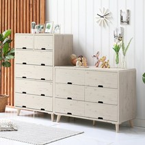 리빙인도무스 스칸디나비아 라인 5단 서랍장, 라인와이드 워시