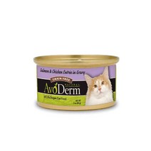 아보덤 캔 85g 156g 고양이 간식, 1개, 아보덤 내추럴 캣 연어치킨 캔 85g