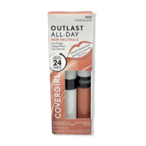 Covergirl Outlast 올데이 립 컬러 위드 탑코트 (.06oz .07oz.), 100 도자기