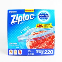 지퍼락 지퍼백 냉동용 중형 220매, 1팩