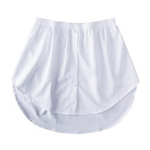 여성 분리형 언더 스커트 코튼 셔츠 익스텐더 인조 테일 미니 소형 Hemline 레이어링 블라우스 헴