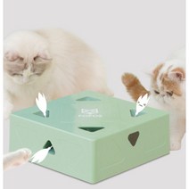 스마트캣 매직박스 고양이 자동 깃털잡기 USB 충전 무선 적외선 움직이는 장난감 fofos 포포스, 퍼플(리필미포함)