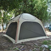 비바돔 오크돔 쉘터 비바돔쉘터 스프링바텐트 6 인용 럭셔리 텐트 돔 퍼콘 글램핑 빅 템, 02 khaki