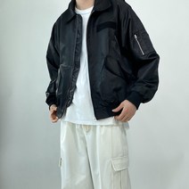 남자 오버핏 항공 블루종 점퍼 플라이트 봄버 자켓 5color
