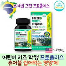 어린이 키즈 그린 프로폴리스 아연 비타민 A B2 C D E 함유 씹어먹는 영양제 자녀 학생 청소년 페퍼민트향 구강 항균 항산화 유해산소 세포보호 SIF인증 미국직수입 건강기능식품
