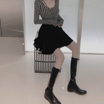 가바바 여성 미니원피스 하운즈투스체크 패턴 원피스 G42087