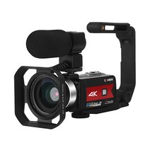 디지털 캠코더 듀얼4k 5600만화소 18X UHD 야간촬영 라이브방송, 기본캠코더+광각렌즈+마이크로렌즈+고음질마이크