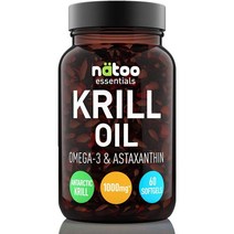 이탈리아 나투 NATOO 크릴오일 1000mg 오메가 3 아스타잔틴 60캡슐, 1팩