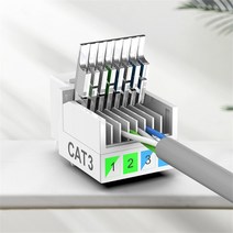 안동 AMPCOM 도구 없는 전화 모듈 RJ11 CAT3 음성 금도금 어댑터 키스톤 잭 C26, 01 1PCS