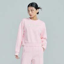 디스커버리익스페디션 크롭형 여성 트레이닝 맨투맨 (PINK) 850594